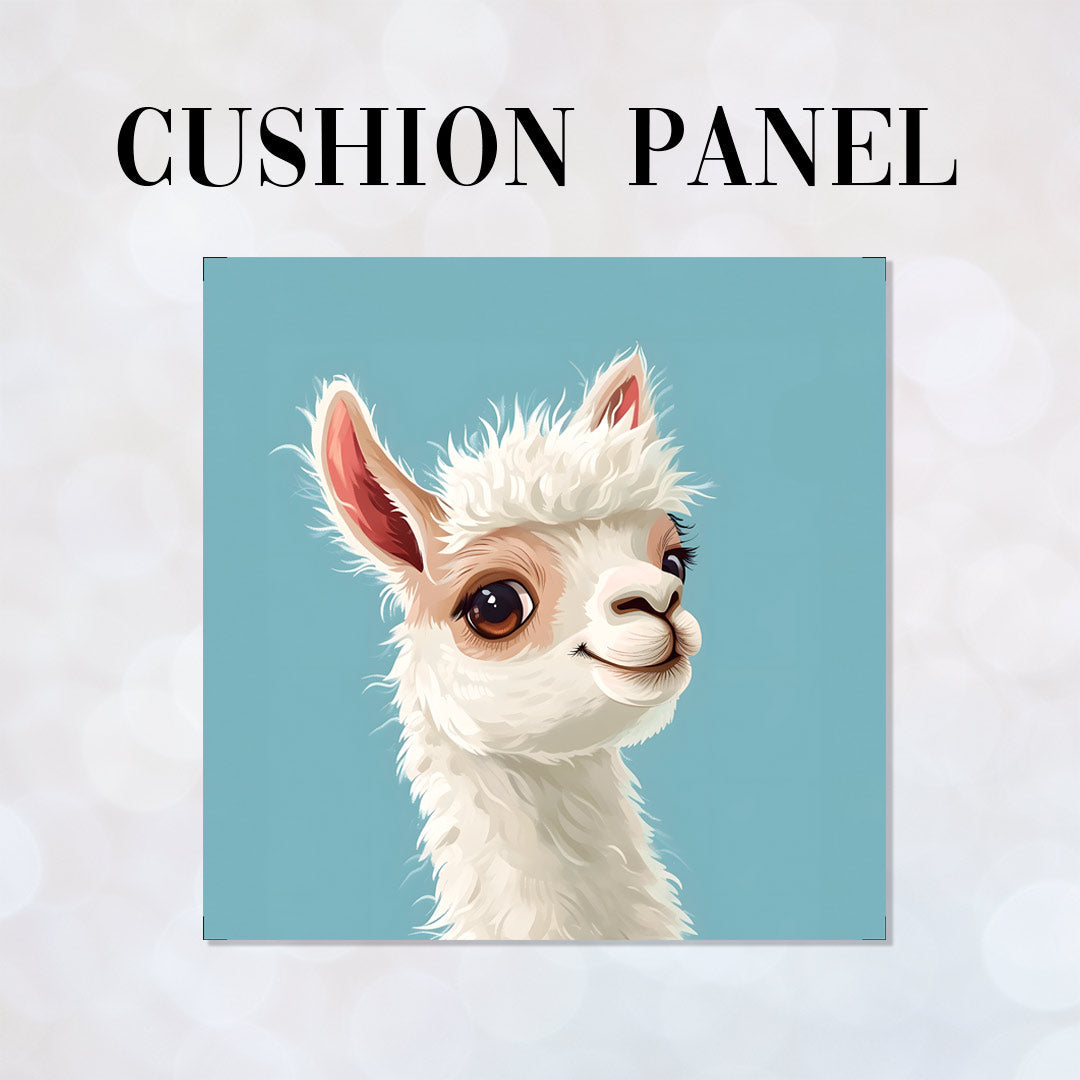 CUSHION Fabric Panel Cute Llama CP-99