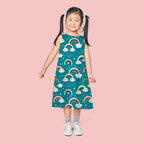 Cute Rainbow Teal Fabric