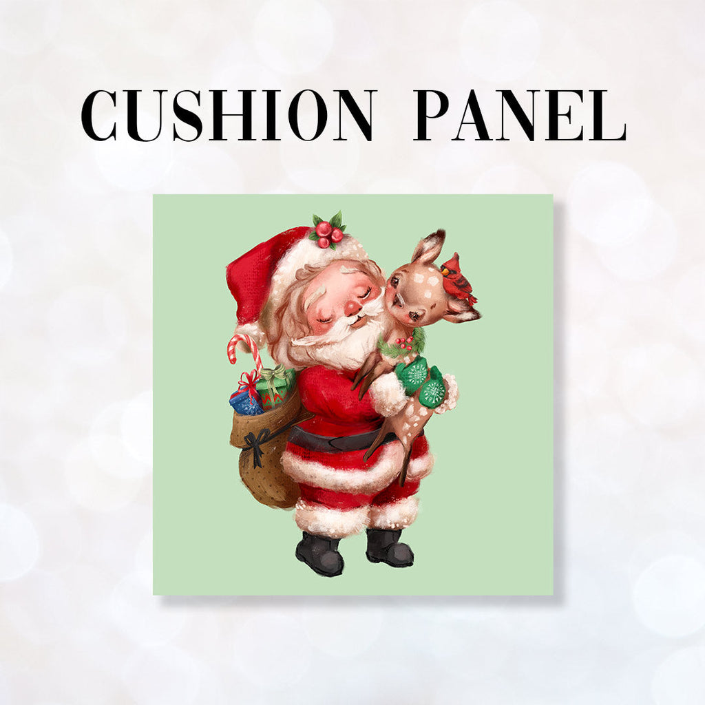 CUSHION Fabric Panel Cute Santa Claus CP-1245