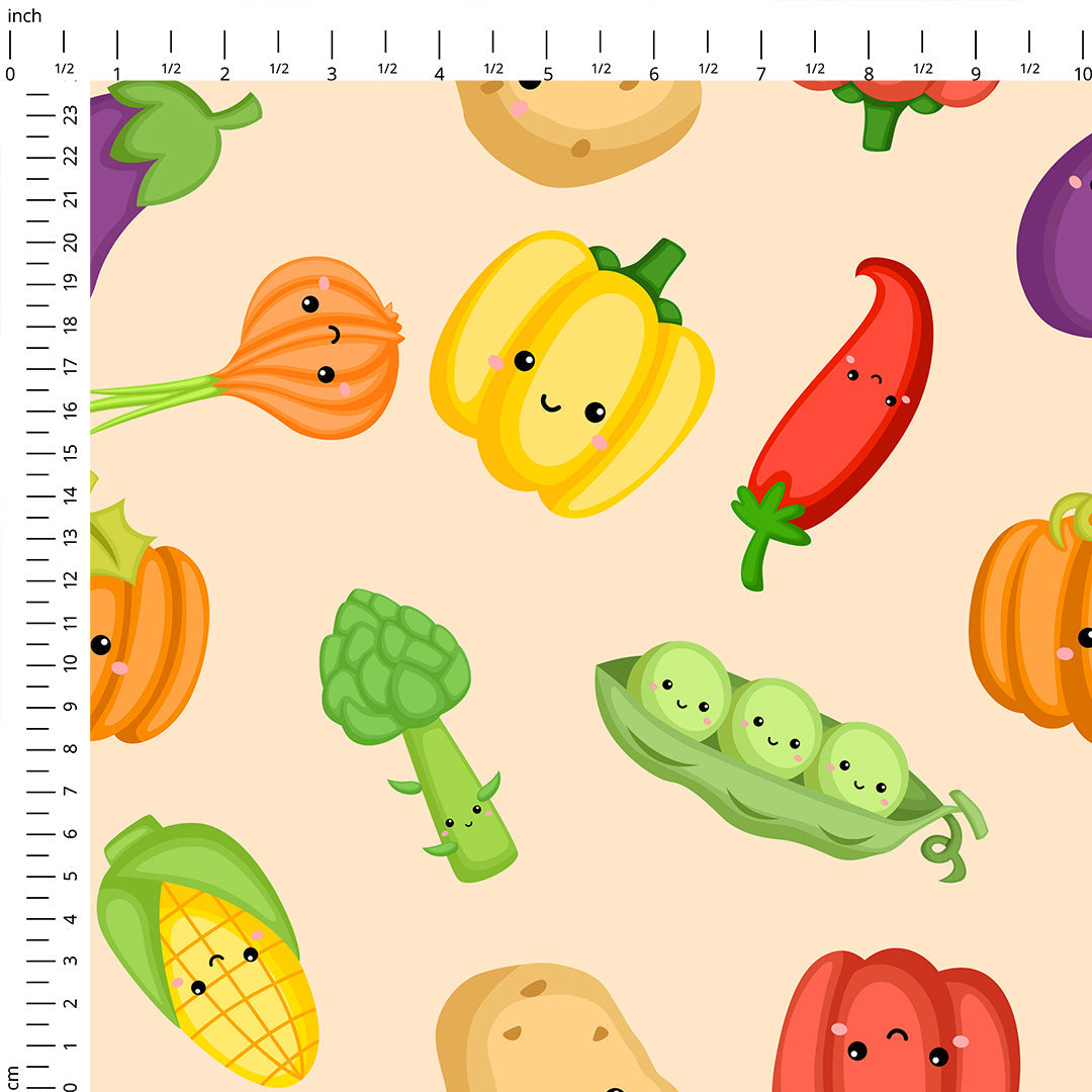 Cute Veggies Fabric