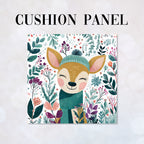 CUSHION Panel Cute Winter Deer CP-795