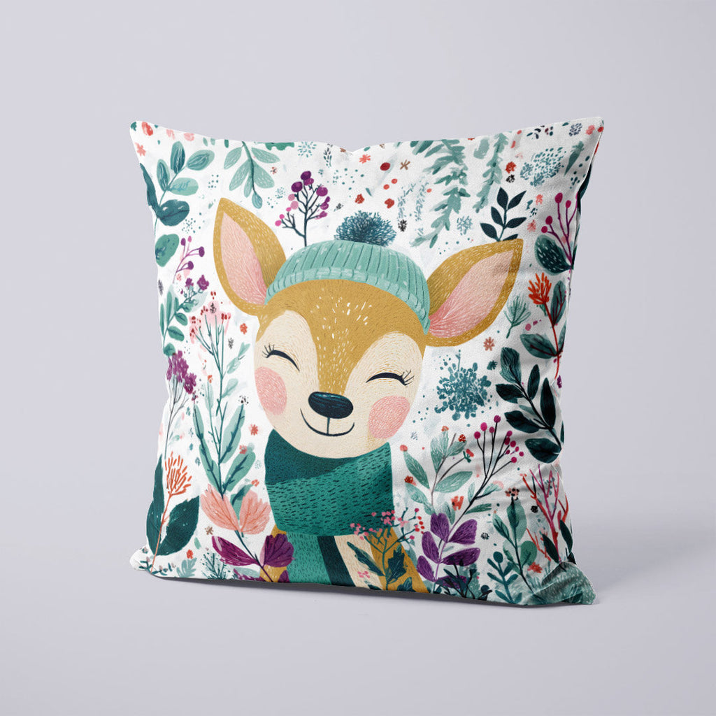 CUSHION Panel Cute Winter Deer CP-795