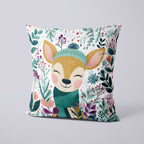 CUSHION Panel Cute Winter Deer CP-795