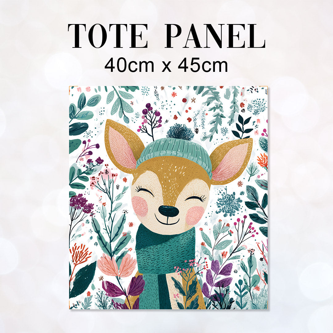 TOTE Panel Cute Winter Deer TP-833