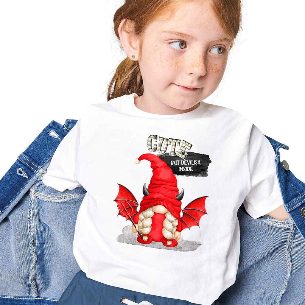 Cute but Devilish Gnome Iron on fabric heat transfer DTF-35
