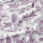 Dogs Heather Toile De Jouy Fabric