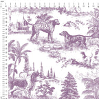 Dogs Heather Toile De Jouy Fabric