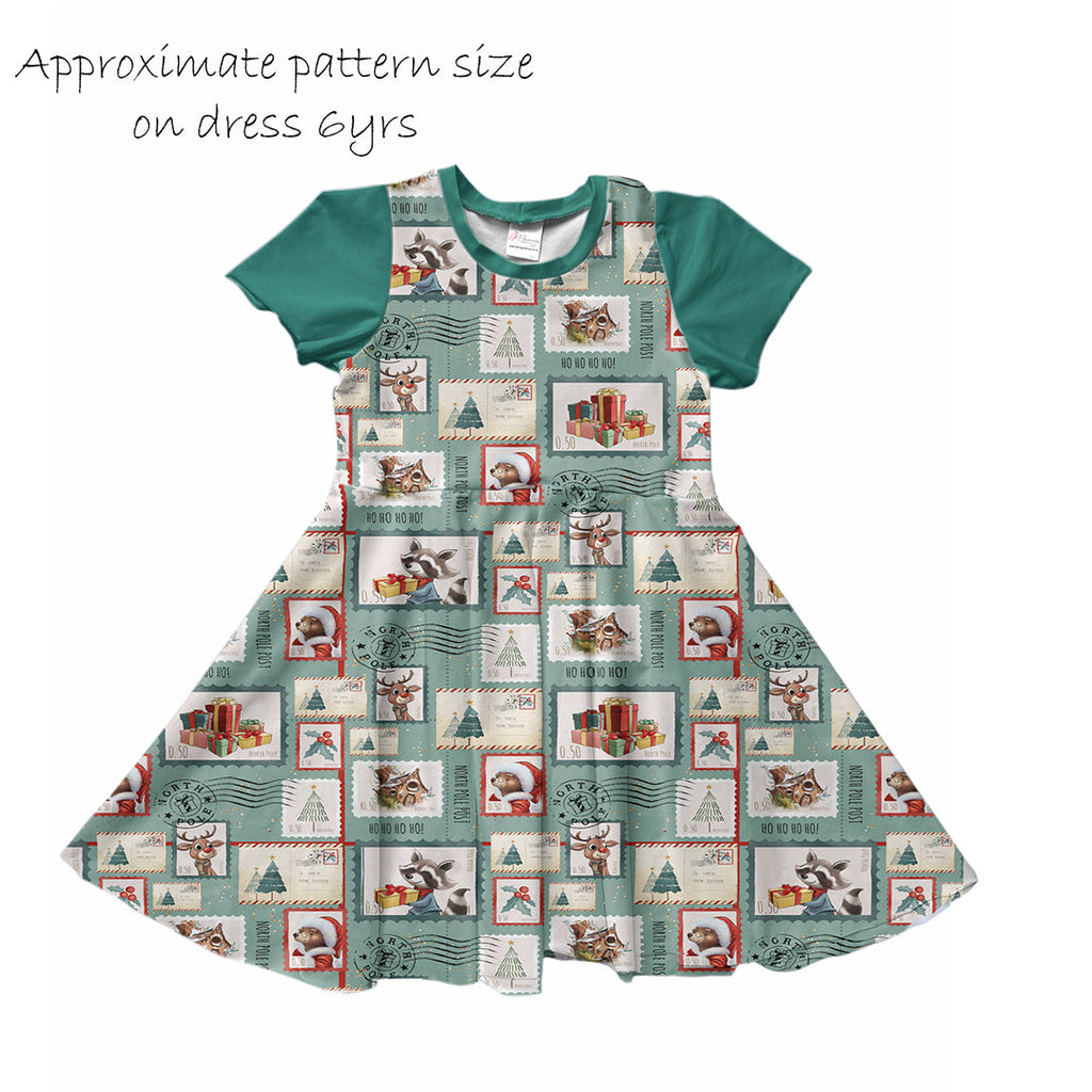 Letters To Santa Teal Fabric