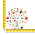 Follow The White Rabbit Iron on Fabric Heat Transfer DTF-195