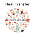 Follow The White Rabbit Iron on Fabric Heat Transfer DTF-195