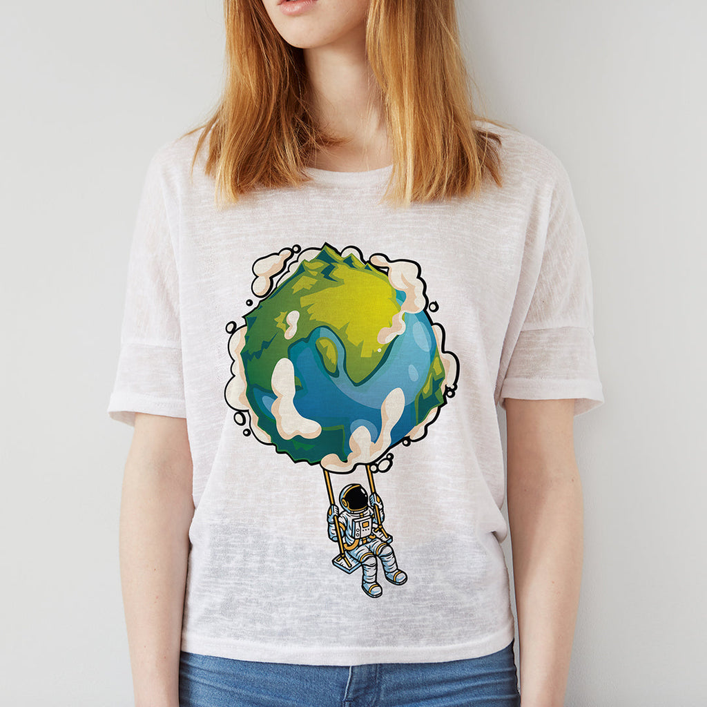 Earth Swing Iron on Fabric Heat Transfer DTF-197