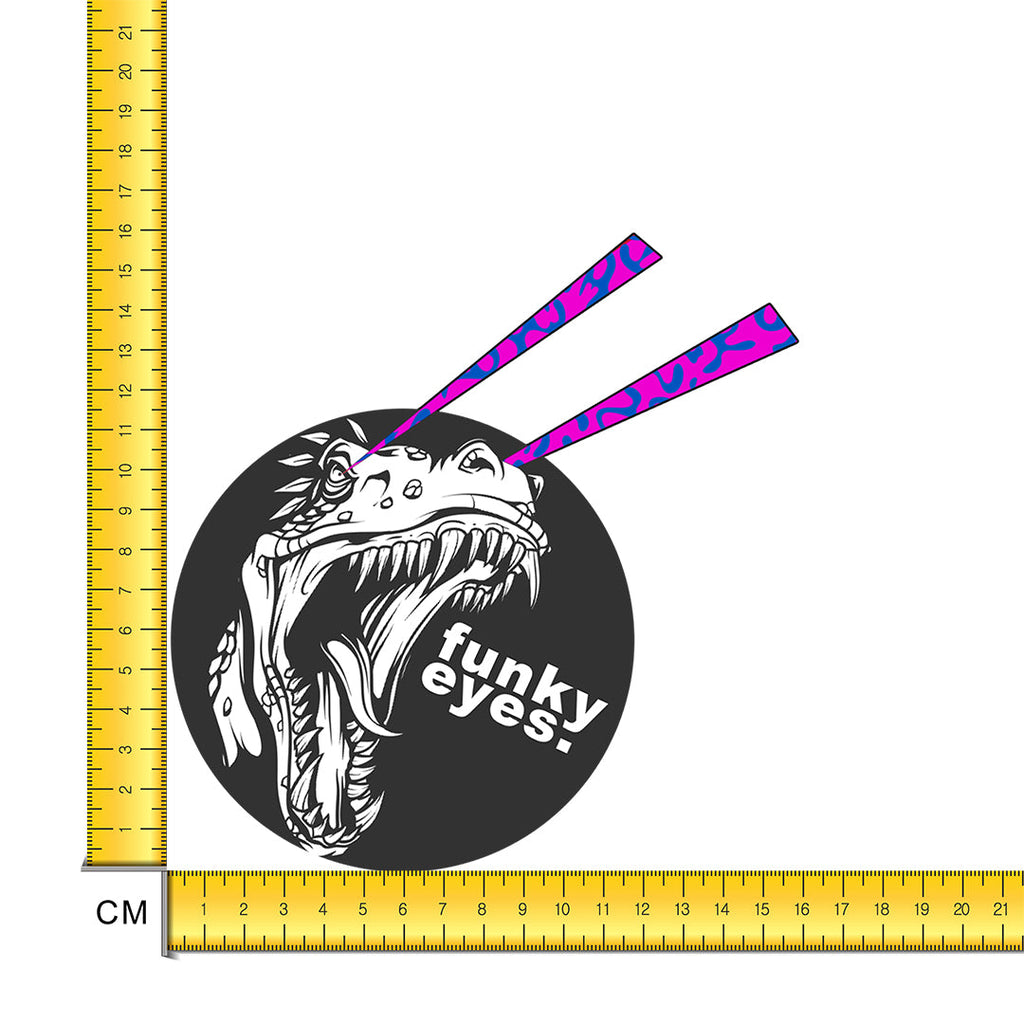 Funky Eyes Dino Iron on Fabric Heat Transfer DTF-205