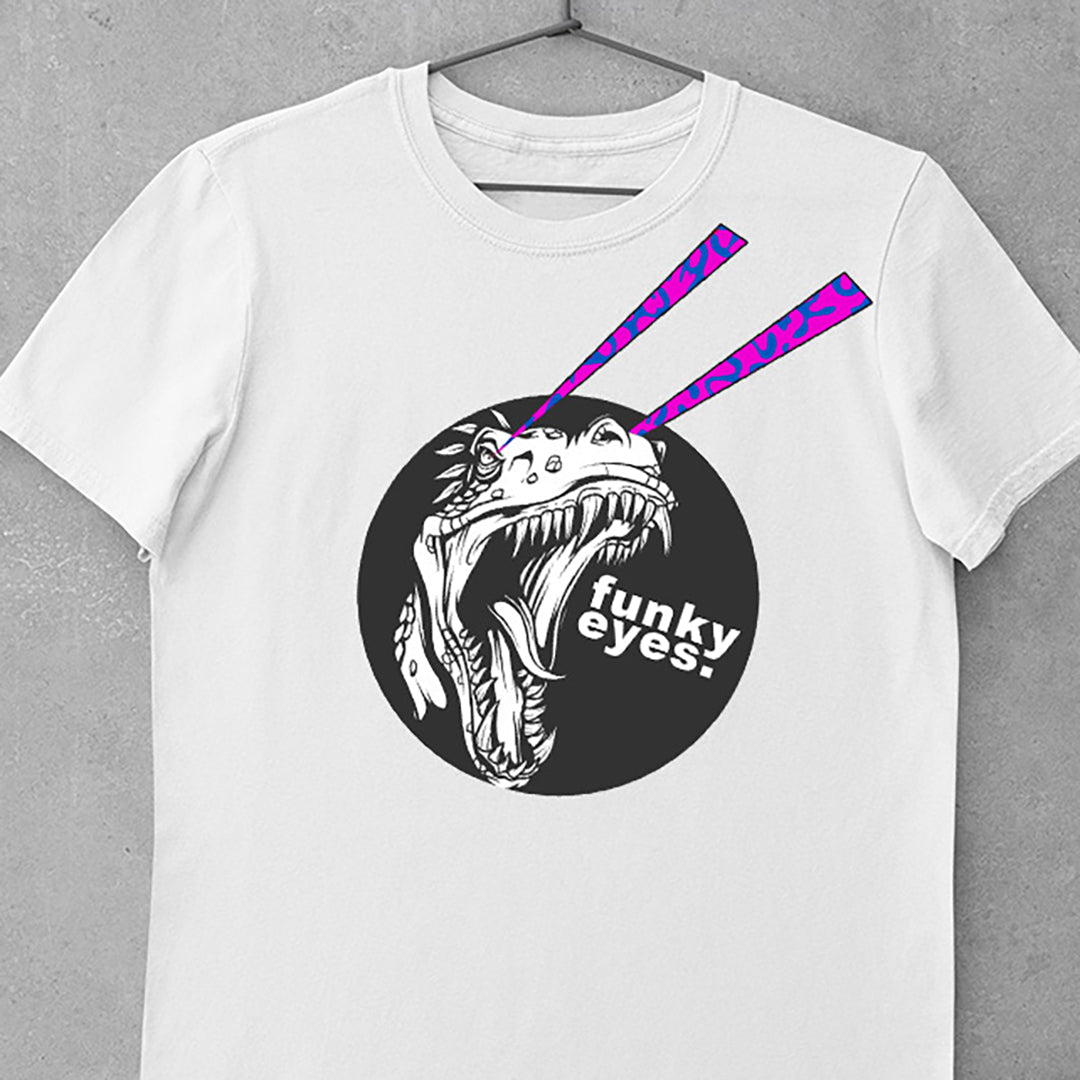 Funky Eyes Dino Iron on Fabric Heat Transfer DTF-205
