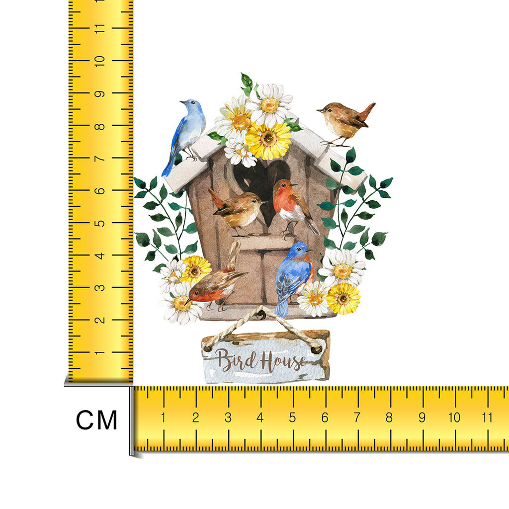 Bird House Iron on Fabric Heat Transfer DTF-214