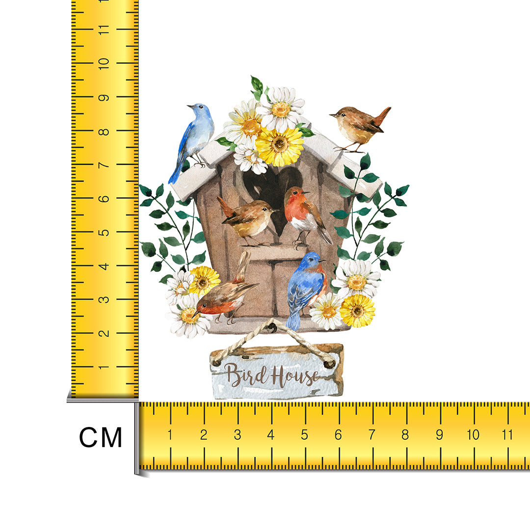 Bird House Iron on Fabric Heat Transfer DTF-214