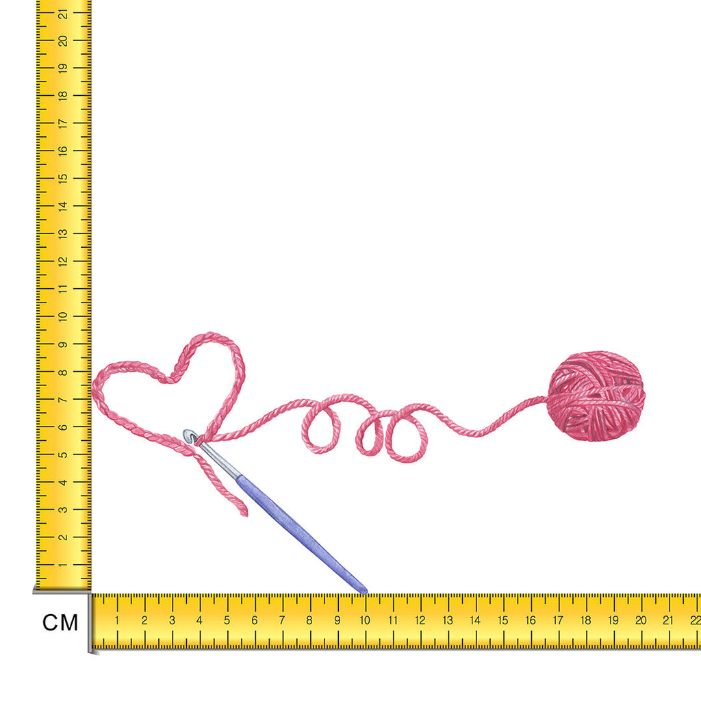 Crochet Love Iron on Fabric Heat Transfer DTF-217