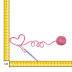 Crochet Love Iron on Fabric Heat Transfer DTF-217