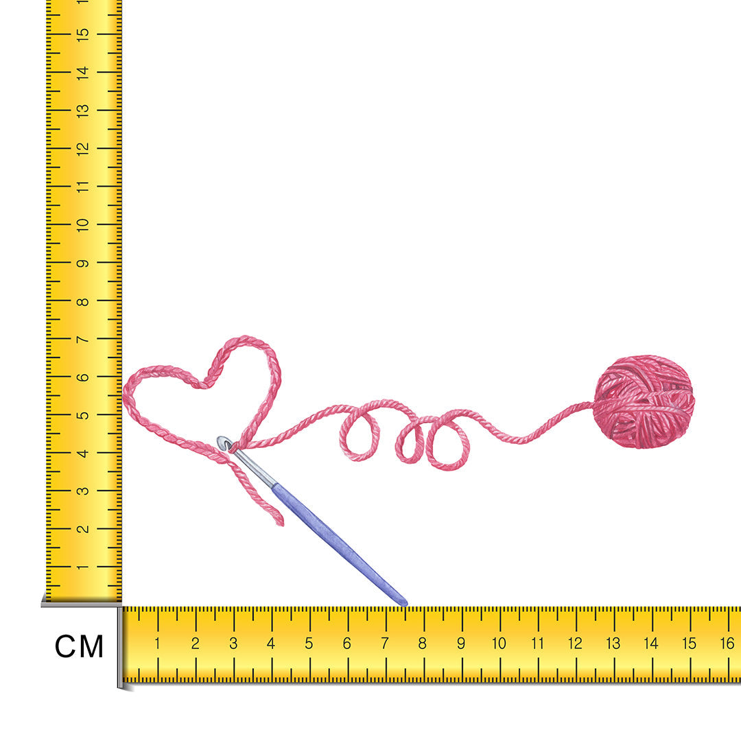 Crochet Love Iron on Fabric Heat Transfer DTF-217