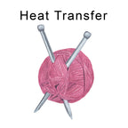 Knitting Iron on Fabric Heat Transfer DTF-218