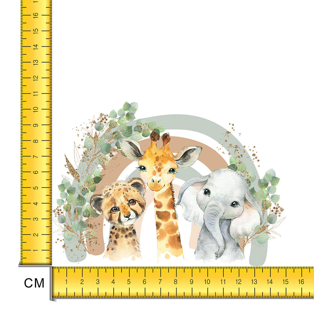Rainbow Safari Iron on Fabric Heat Transfer DTF-220