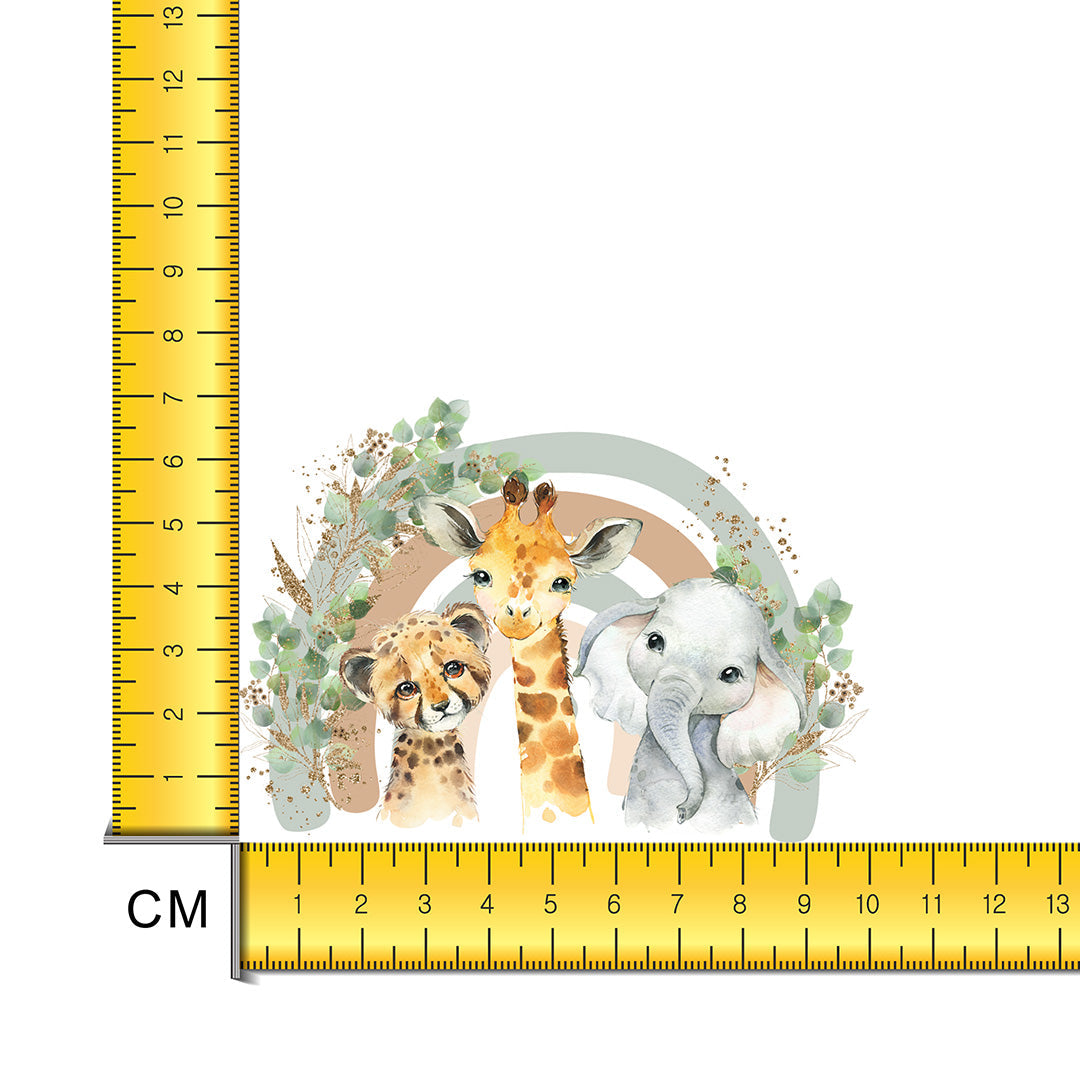Rainbow Safari Iron on Fabric Heat Transfer DTF-220