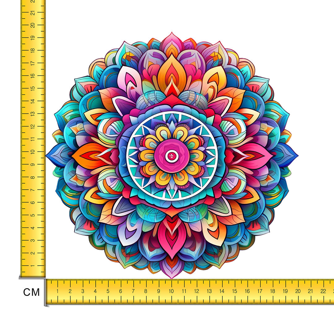 Rainbow Mandala Iron on Fabric Heat Transfer DTF-221