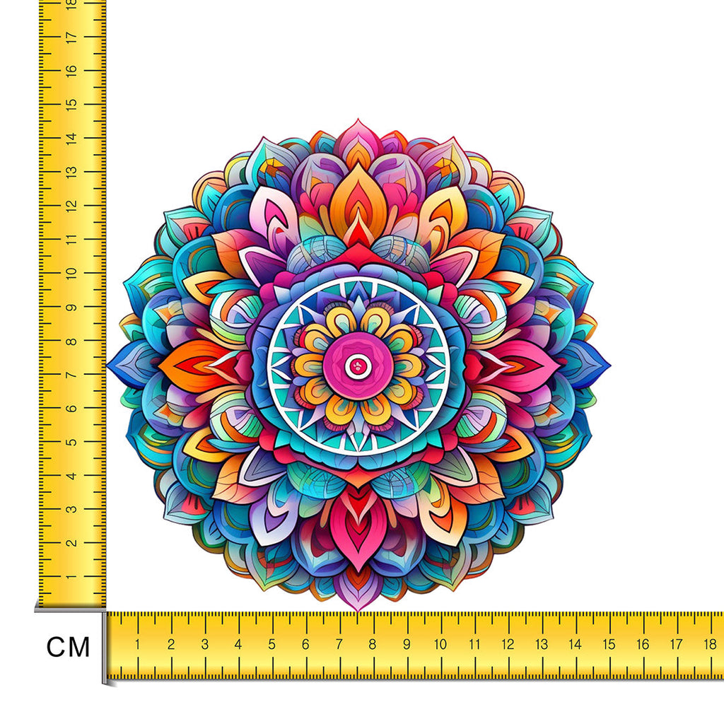 Rainbow Mandala Iron on Fabric Heat Transfer DTF-221