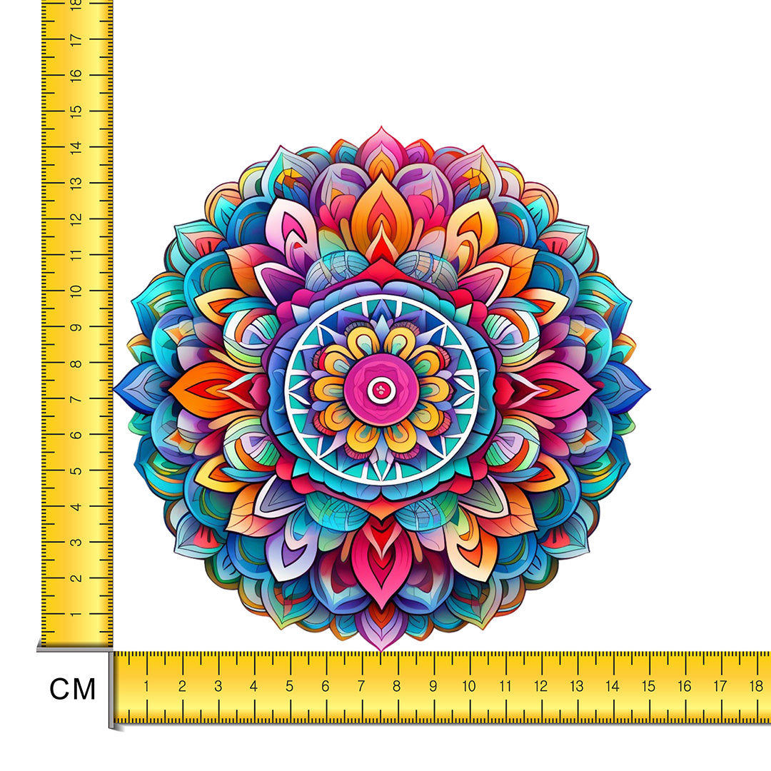Rainbow Mandala Iron on Fabric Heat Transfer DTF-221