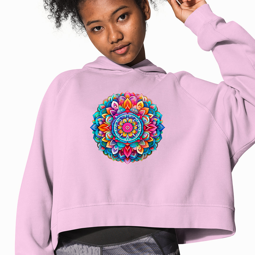 Rainbow Mandala Iron on Fabric Heat Transfer DTF-221