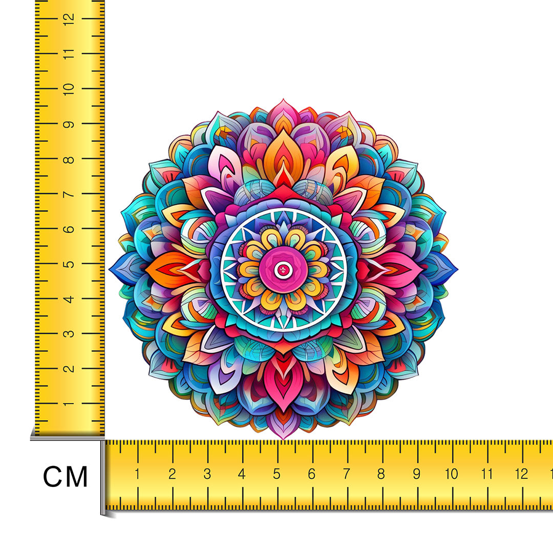 Rainbow Mandala Iron on Fabric Heat Transfer DTF-221