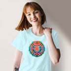 Trippy Mandala Iron on Fabric Heat Transfer DTF-222