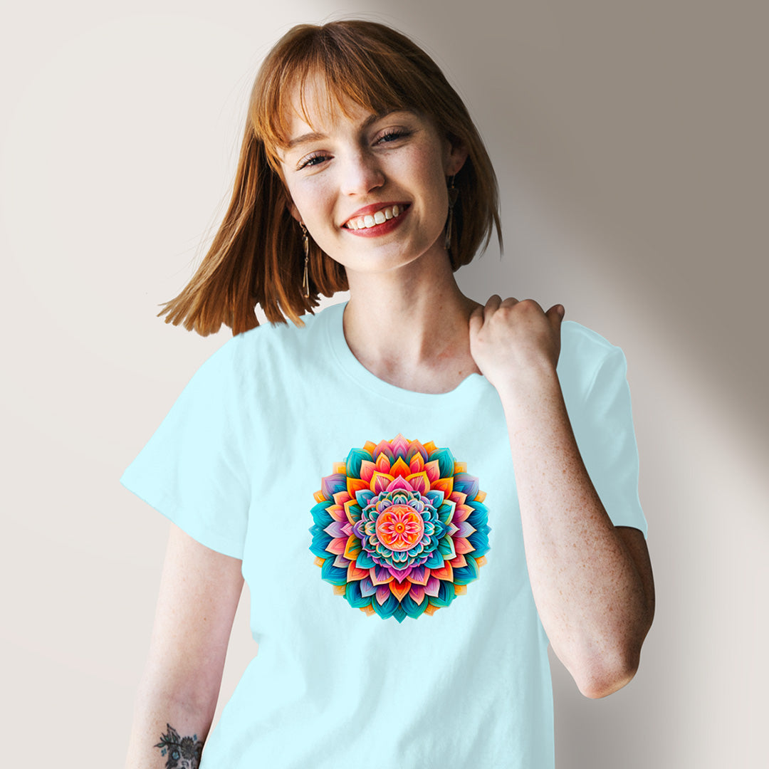 Trippy Mandala Iron on Fabric Heat Transfer DTF-222