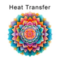 Trippy Mandala Iron on Fabric Heat Transfer DTF-222
