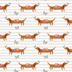 Dachshund Stripes Fabric