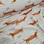 Dachshund Stripes Fabric