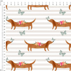Dachshund Stripes Fabric
