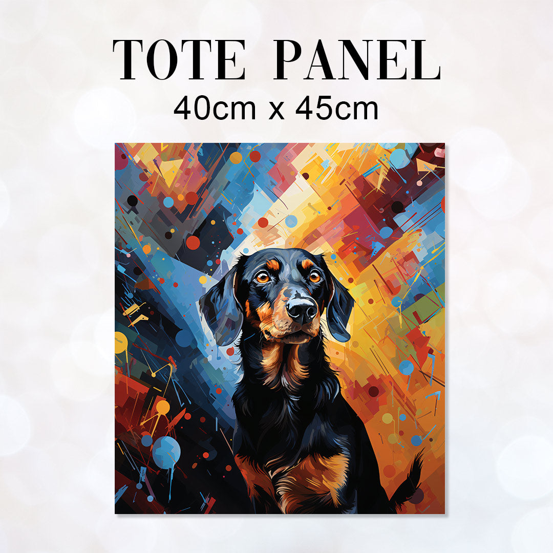 TOTE Dachshund Fabric Bag Panel