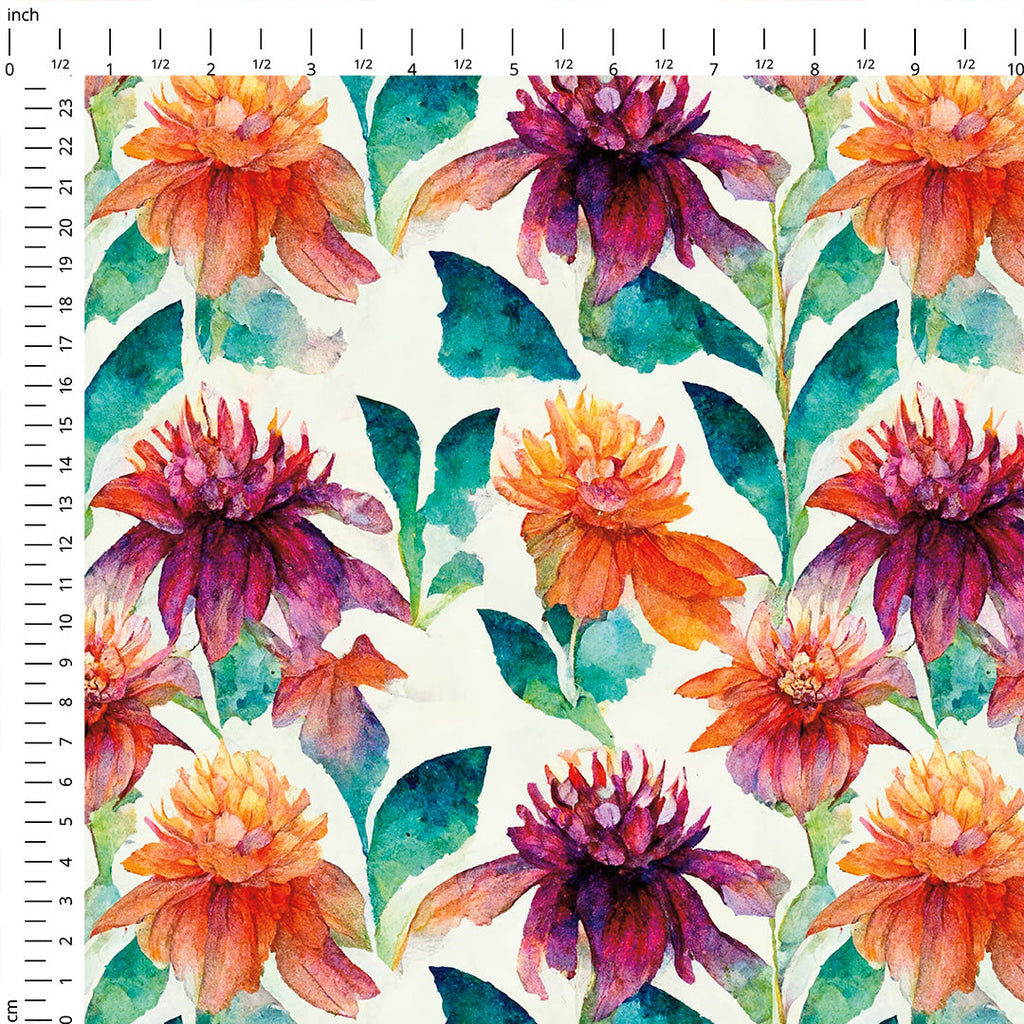 Dahlia Bright Blossom Fabric