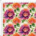 Dahlia Fresh Blossom Fabric