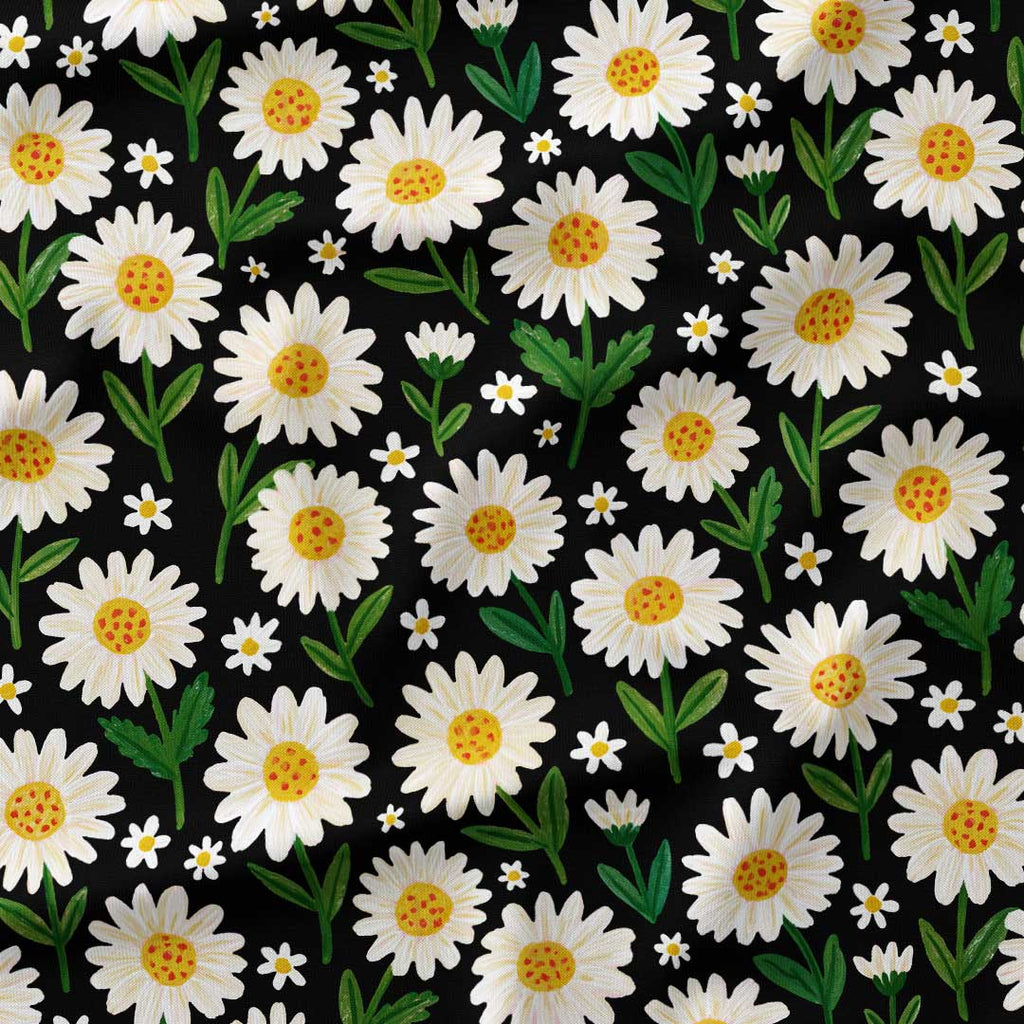 Daisy Black Fabric