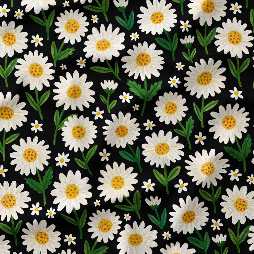 Daisy Black Fabric