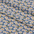 Daisy Blue Embroidery Fabric