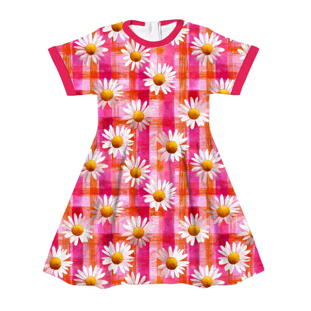 Daisy Pink Gingham Fabric