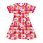 Daisy Pink Gingham Fabric