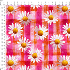 Daisy Pink Gingham Fabric