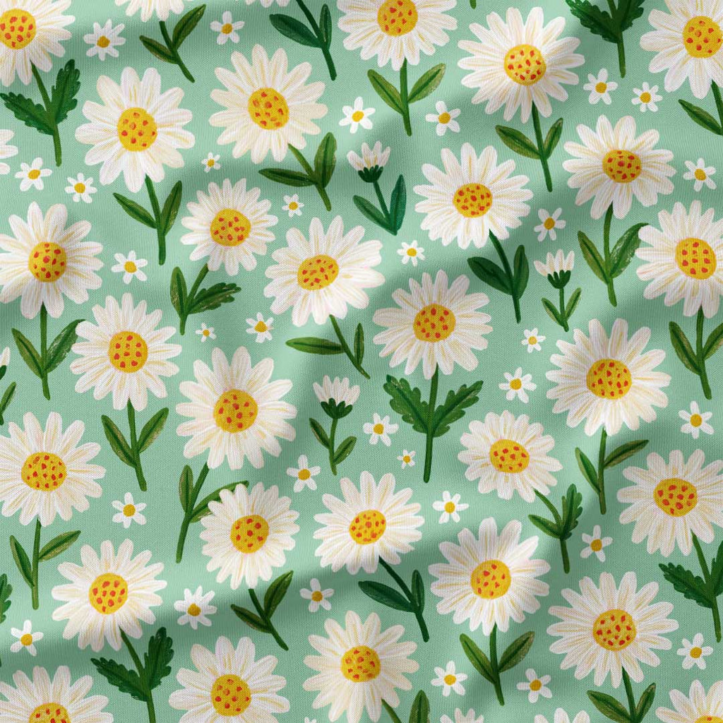 Daisy Mint Fabric