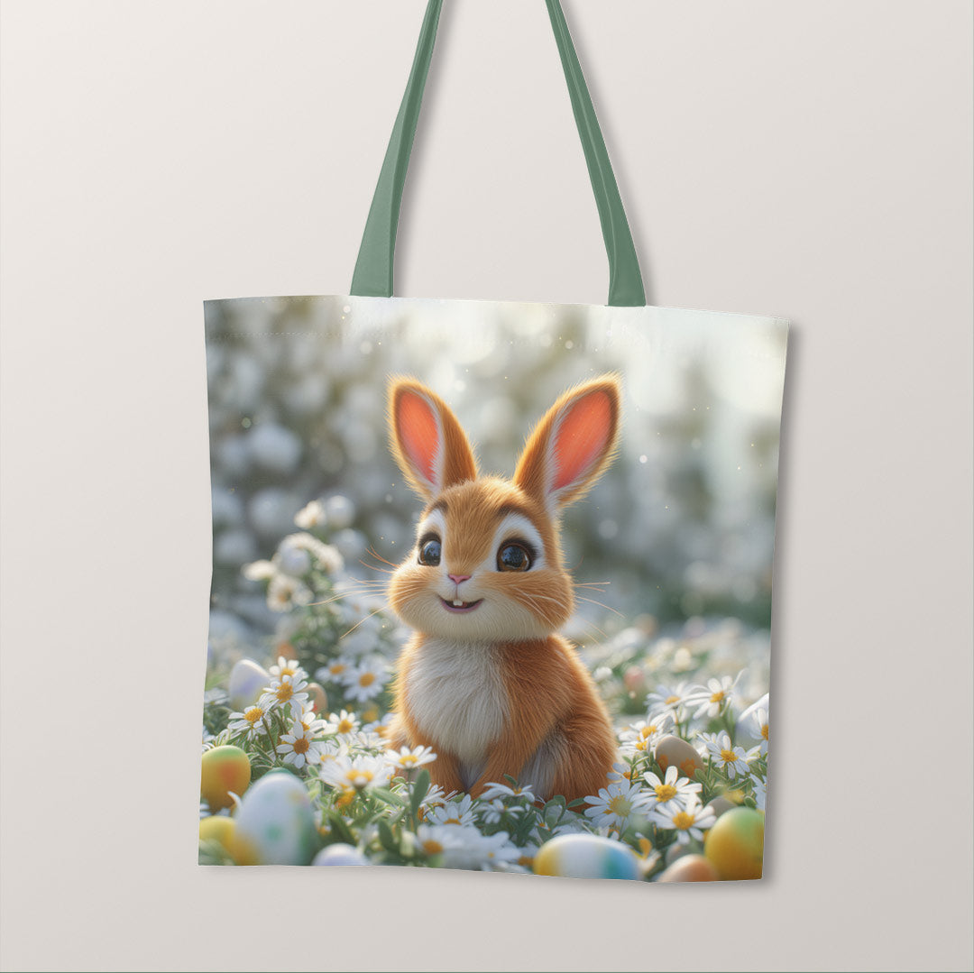 TOTE Fabric Bag Panel Cute Bunny Daisy TP-310
