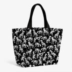 Dalmatian Dogs Black Fabric