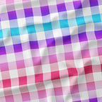 Dance Party White Checks Fabric 1460