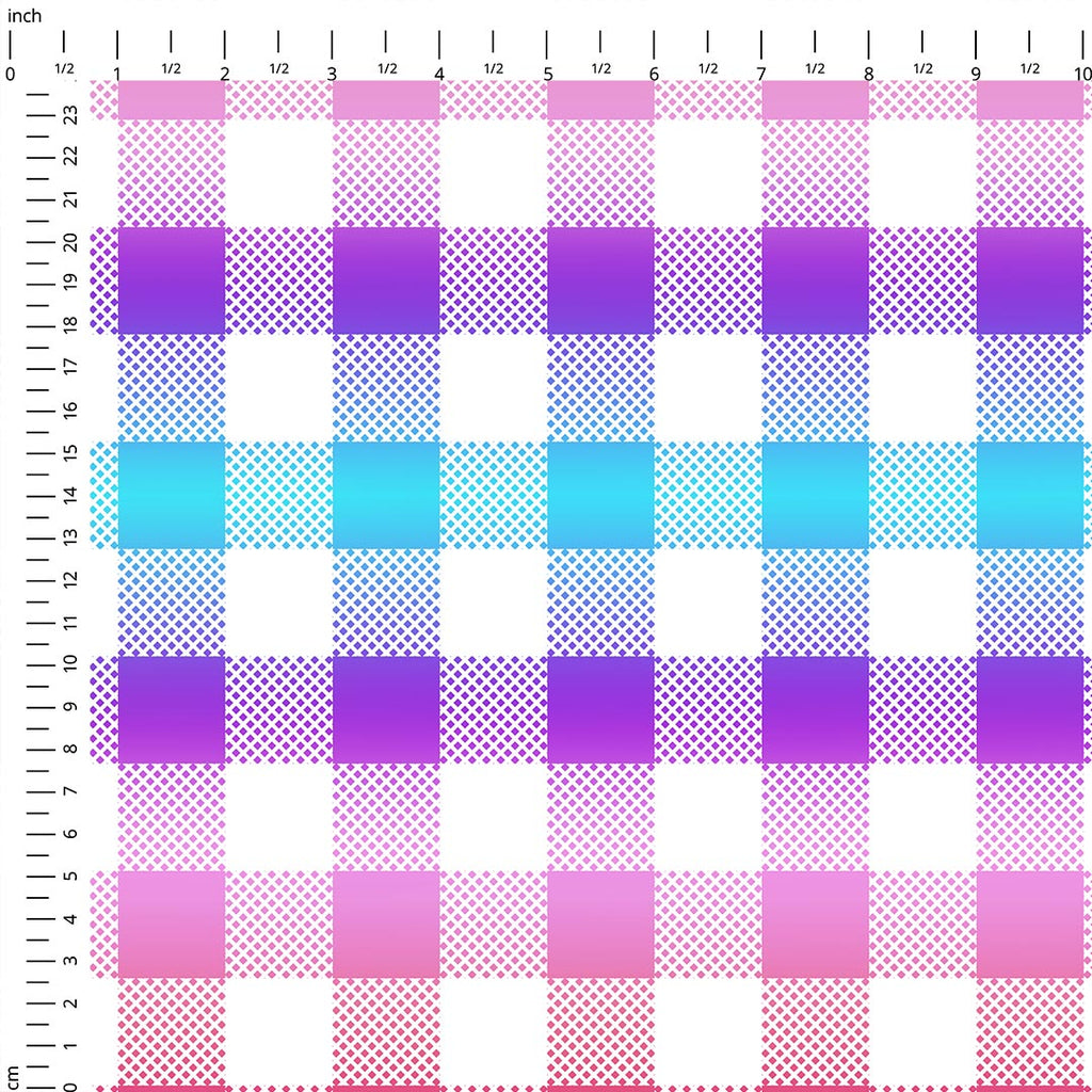 Dance Party White Checks Fabric 1460